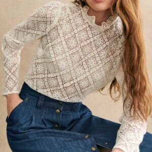 Sezane Eglantine Blouse | Ecru | Sz Small